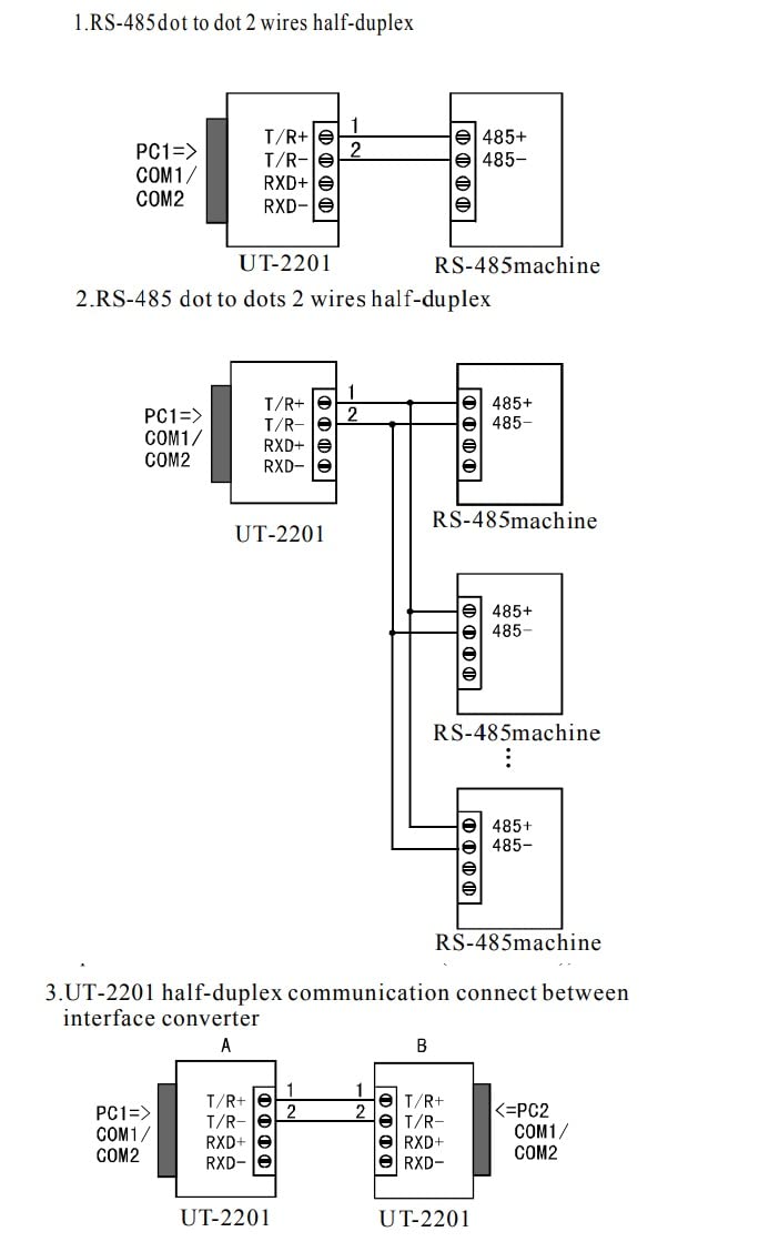UOTEK UTEK UT-2201 Port-Powered, RS-232 to RS-485, Mini-Size - Image 5